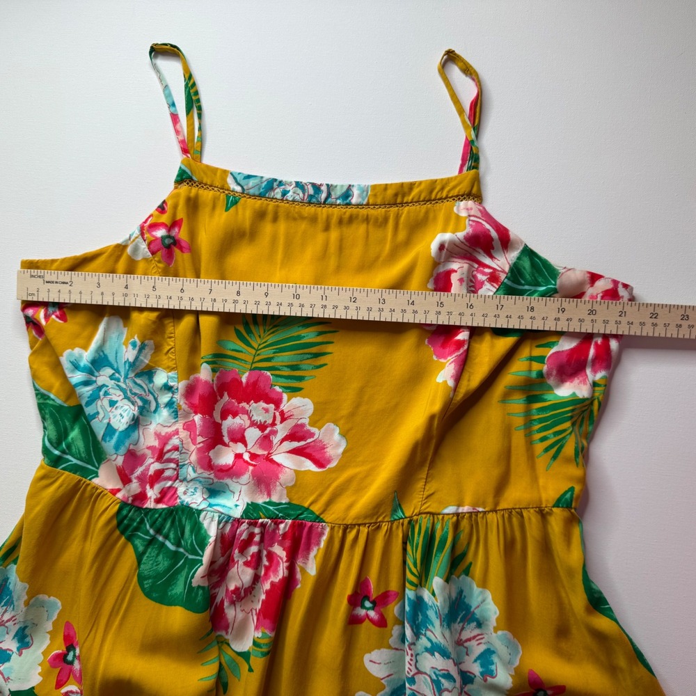 Old Navy Womens Floral Sundress Sz XXL Yellow Sleeveless Summer Tropical Beachy - Picture 11 of 12